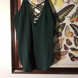 Teal spaghetti strap top